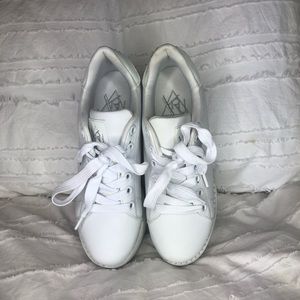 White platform sneakers